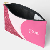 Pageant Make-up Koffer Roze Bes Glitter Pageants Etui (Open)