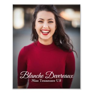 Pageant Modeling Portret Headshot Foto Afdruk