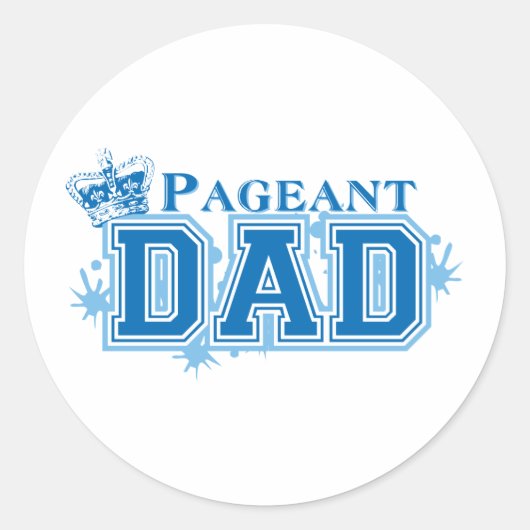 Pageant papa ronde sticker (Voorkant)