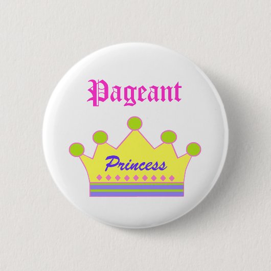 Pageant Princess Ronde Button 5,7 Cm (Voorkant)