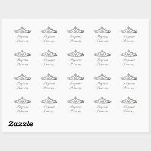 Pageant Princess Ronde Sticker (Vel)