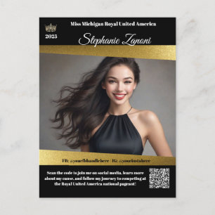 Pageant Promo Autograph Kaart Gold Shine   QR-code