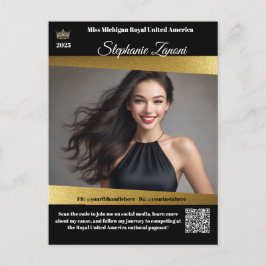 Pageant Promo Autograph Kaart Gold Shine | QR-code