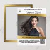 Pageant Promo Autograph Kaart Gold Shine | QR-code (Voorkant / Achterkant)