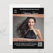 Pageant Promo Autograph Kaart | QR-code (Voorkant / Achterkant)