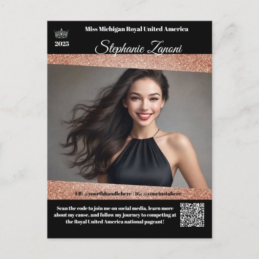 Pageant Promo Autograph Kaart | QR-code (Voorkant)