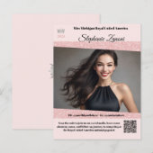 Pageant Promo Handtekeningkaart | QR Code Briefkaart (Voorkant / Achterkant)