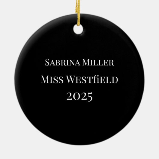 Pageant Queen Christmas Ornament (Achterkant)