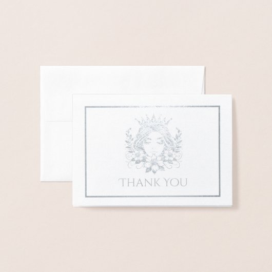Pageant Queen Crown Mini Folie Kaarten (Voorkant met envelop)