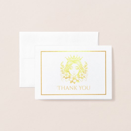 Pageant Queen Crown Mini Folie Kaarten (Voorkant met envelop)