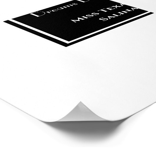 Pageant Queen Live Your Dreams Poster (Hoek)