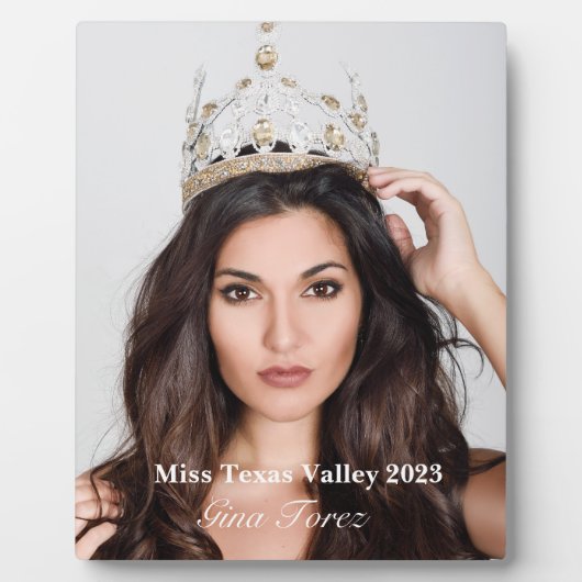 Pageant Queen Plaque Fotoplaat (Voorkant)
