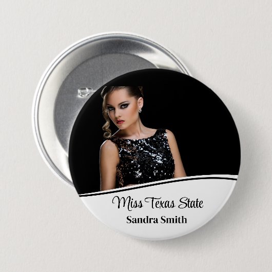 Pageant Queen Ronde Button 7,6 Cm (Voorkant /achterkant)