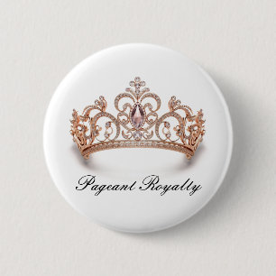 Pageant Royalty-Button, speld Ronde Button 5,7 Cm