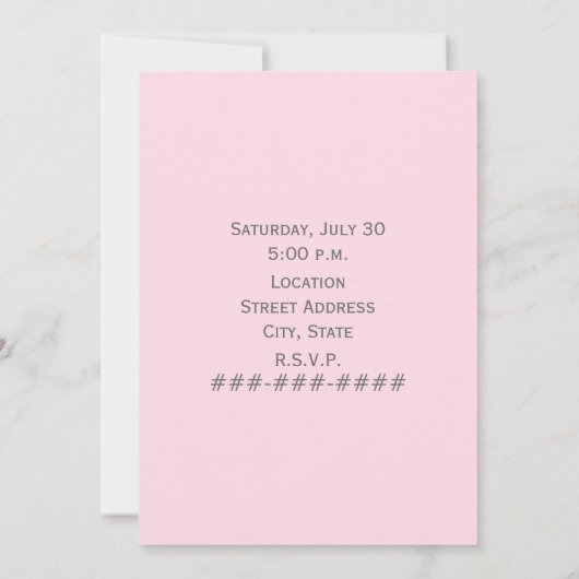 Pageant Sash & Tiara Birthday Party Uitnodiging (Achterkant)