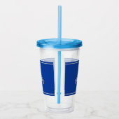 Pageant Silver Crown Blue Acrylic Tumbler Acryl Drinkbeker (Rechts)