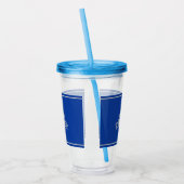 Pageant Silver Crown Blue Acrylic Tumbler Acryl Drinkbeker (Links)