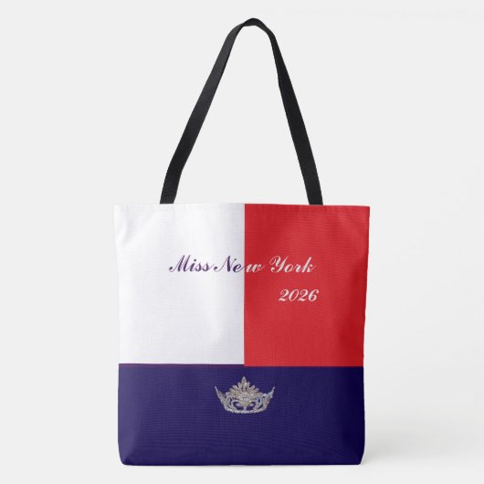 Pageant Silver Crown Tote Bag-Large Red white blue Bag (Voorkant)
