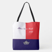 Pageant Silver Crown Tote Bag-Large Red white blue Bag (Achterkant)