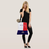 Pageant Silver Crown Tote Bag-Large Red white blue Bag (Op model)