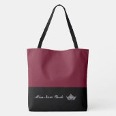 Pageant Silver Crown Tote Bag-Large Wine Tote Bag (Achterkant)