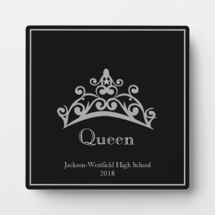 Pageant Silver Tiara Crown Queen Plaque Fotoplaat