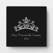 Pageant Silver Tiara Crown Titleholder Plaque Fotoplaat (Voorkant)