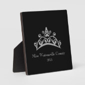Pageant Silver Tiara Crown Titleholder Plaque Fotoplaat (Voorkant)