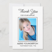 Pageant Sponsor Foto Bedankkaart (Voorkant)