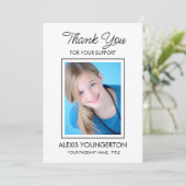 Pageant Sponsor Foto Bedankkaart (Staand voorkant)