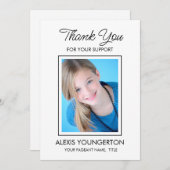 Pageant Sponsor Foto Bedankkaart (Voorkant / Achterkant)