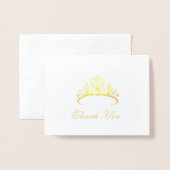 Pageant Tiara bedankkaart Folie Kaarten (Voorkant met envelop)