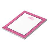 Pageant Tiara Crown Pink Glitter Notitieblok (Linkerzijde)