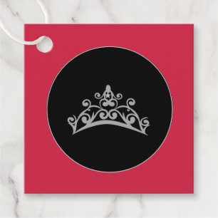Pageant Tiara Kroon Gift-Favor Tag Bedankjes Labels