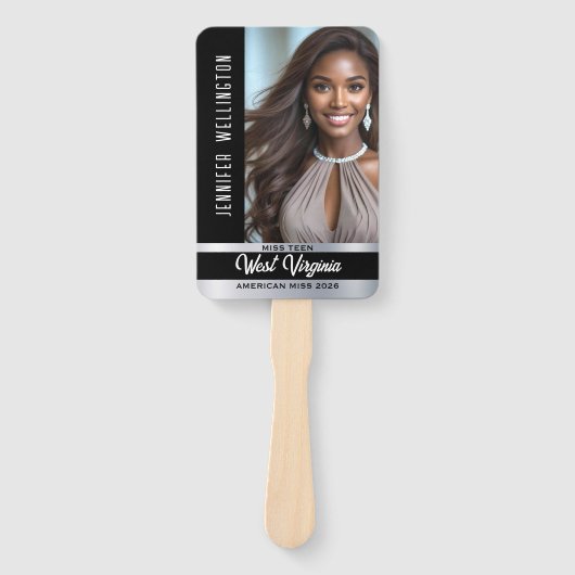 Pageant-ventilatorgolven | Onyx Shine Set van 10 F Handwaaier (Voorkant)