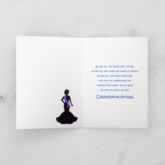 Pageant Wenskaart-Gefeliciteerde Kaart (Binnen)