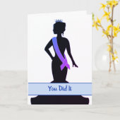 Pageant Wenskaart-Gefeliciteerde Kaart (Gele Bloem)