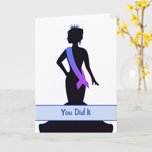 Pageant Wenskaart-Gefeliciteerde Kaart (Gele Bloem)