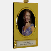Pageant Winner Photo Ornament Verguld Banner Ornament (Rechts)