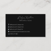 Pageant Zwart-wit kroon & typografie Visitekaartje (Achterkant)