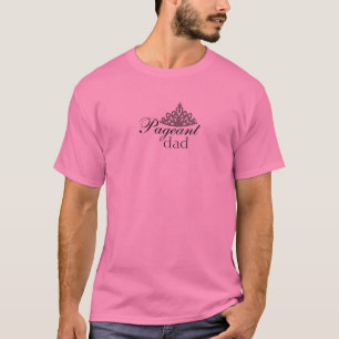Pageante vader in Roze en Tiara T-shirt