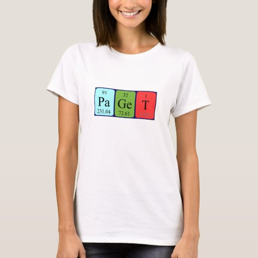 Paget periodiek lijstnaam shirt (Voorkant)