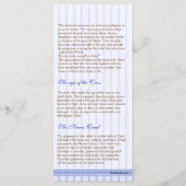 Pagina 2/5 van het Griekse orthodoxe baptisme-prog Programmakaart (Achterkant)