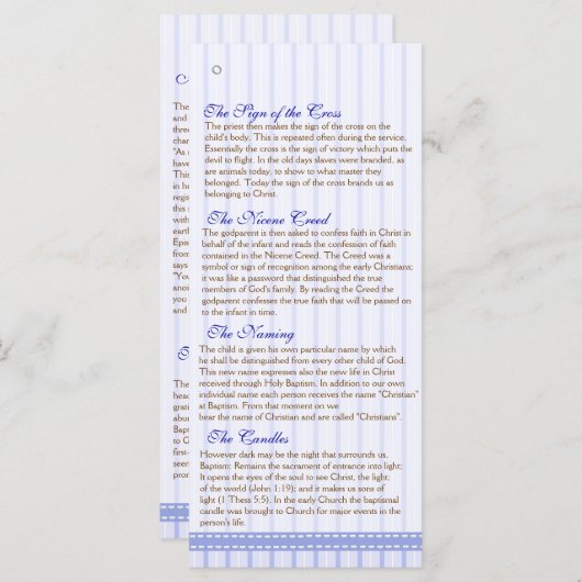 Pagina 3/5 Baptisme van de Grieks-orthodoxe kerk Programmakaart (Voorkant / Achterkant)