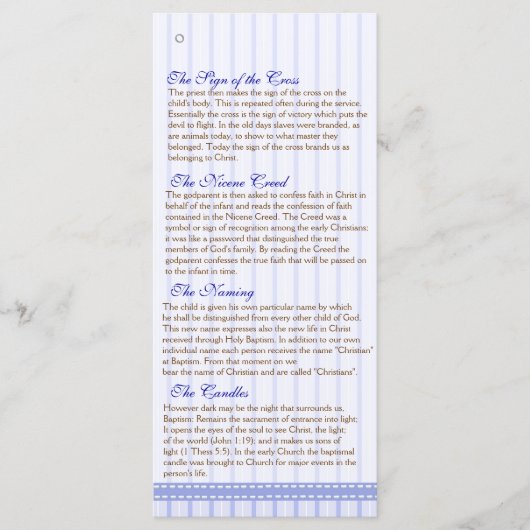 Pagina 3/5 Baptisme van de Grieks-orthodoxe kerk Programmakaart (Voorkant)