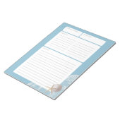 Pagina Blauwe zandband en kant ontvangen Notitieblok (Schuin)