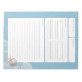 Pagina Blauwe zandband en kant ontvangen Notitieblok (Voorkant)