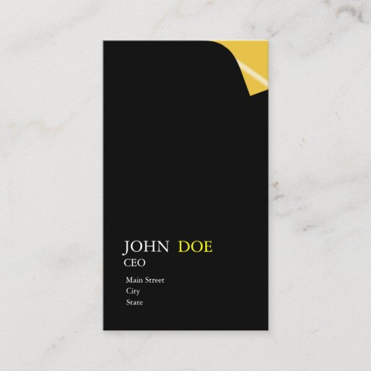 Pagina draaien visitekaartje (Voorkant)