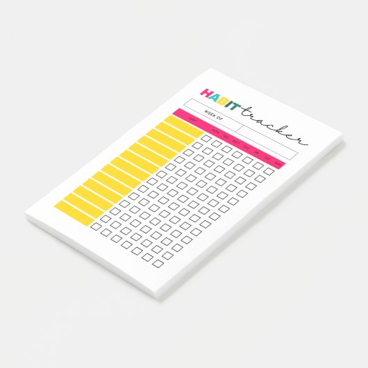Pagina Habit Tracker Planner Journal Post-it® Notes (Schuin)
