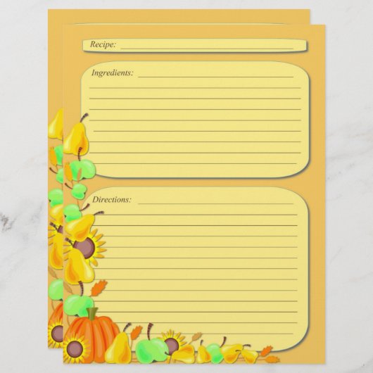 pagina herfst groenten en fruit (Voorkant / Achterkant)